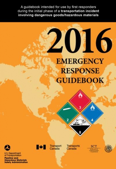 Capa do &quot;Emergency Response Guidebook 2016&quot;